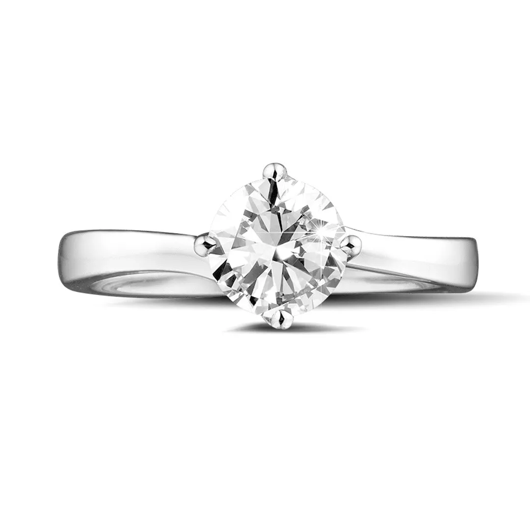 1.00 quilates anillo solitario diamante en platino 