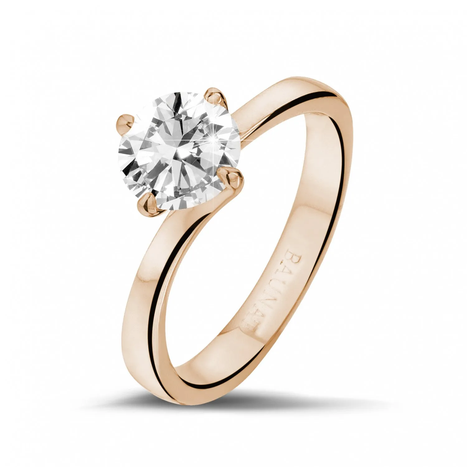 1.25 quilates anillo solitario diamante en oro rojo 