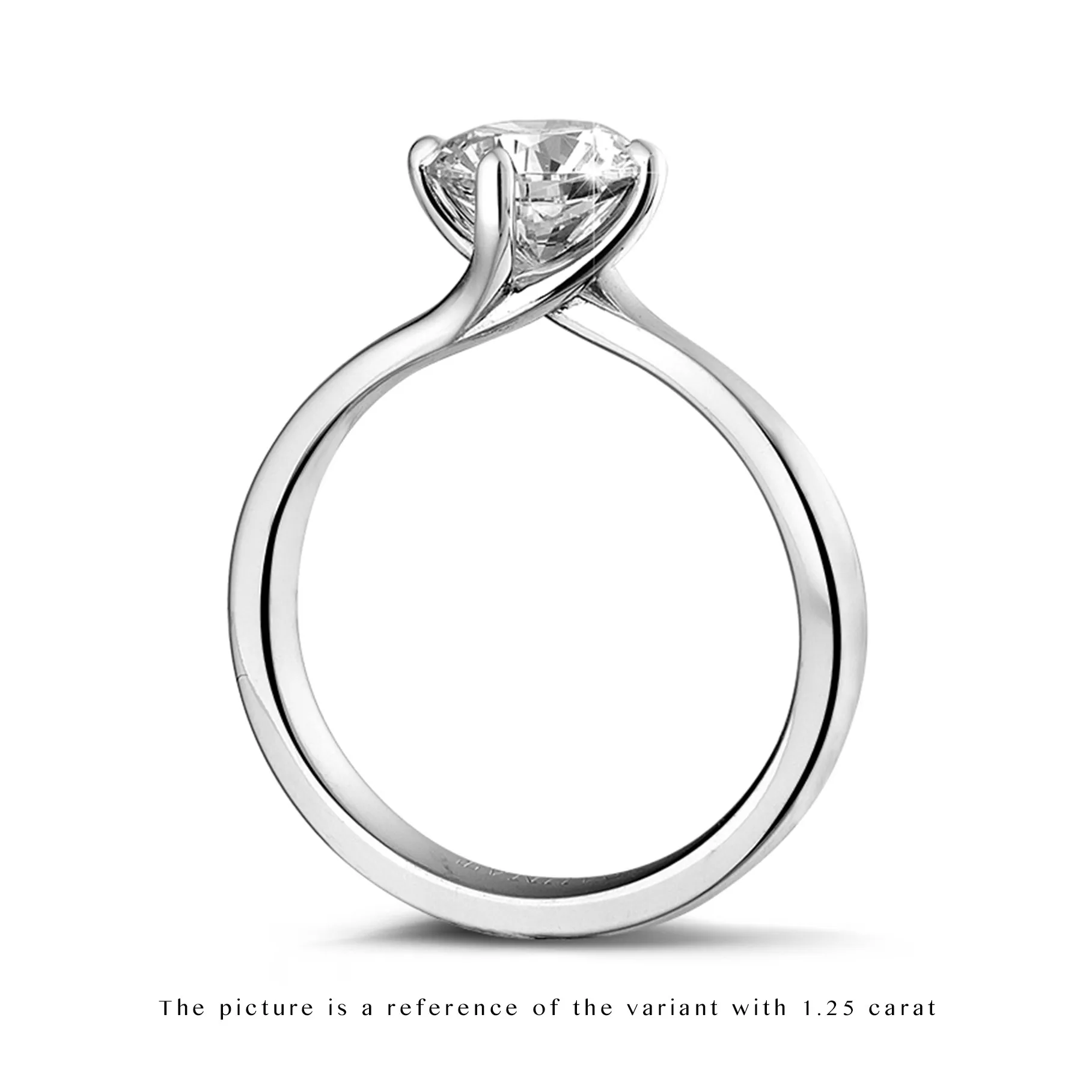 1.50 quilates anillo solitario diamante de oro blanco 