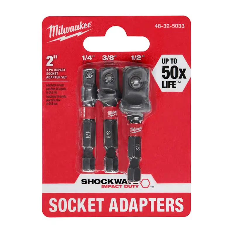 ADAPTADORES PARA DADOS HEXAGONAL MILWAUKEE 48325033 3PZAS