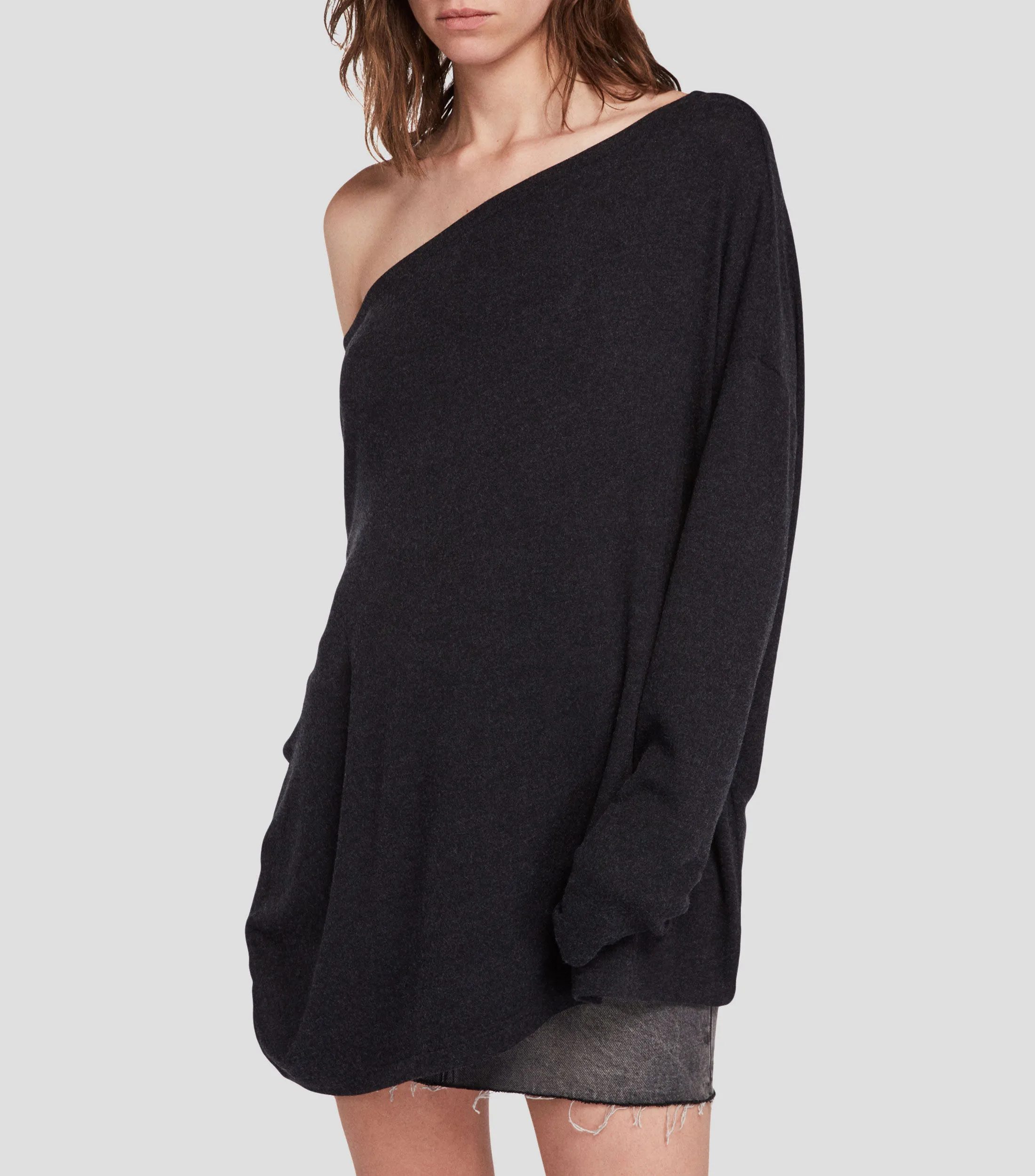 AllSaints Playera cuello ojal manga larga Rita Mujer