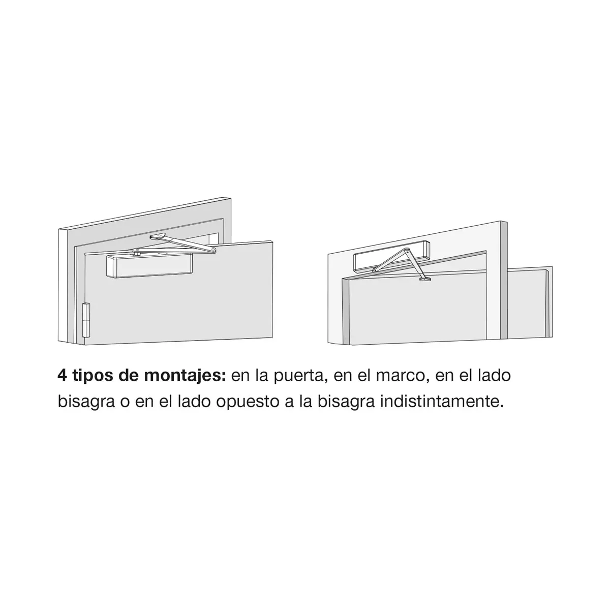 ASSA ABLOY NEW DC120  CIERRAPUERTAS DE BRACO CON O SIN RETENCIóN