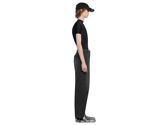 BALENCIAGA  PANTALóN SLIM WORNOUT DE PUNTO VINTAGE NEGRO 