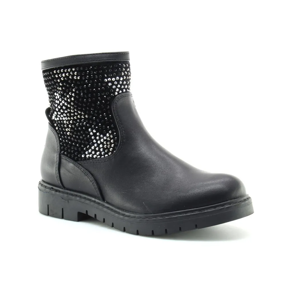 Botines de niña Lulú Biker Negro