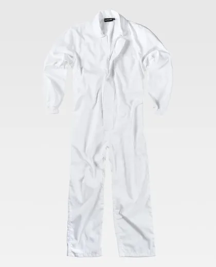 Buzo con cierre de velcro, bolso de pecho interior Blanco