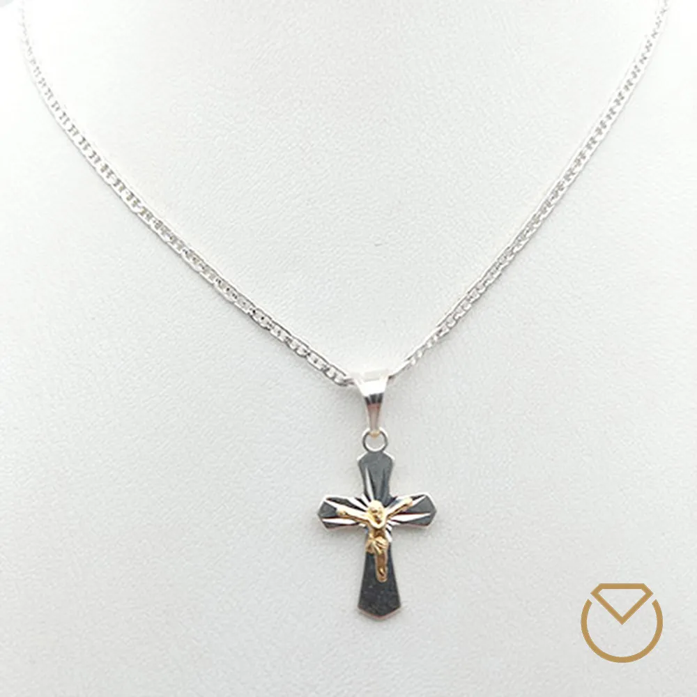 Cadena Plata y Dije Oro Plata