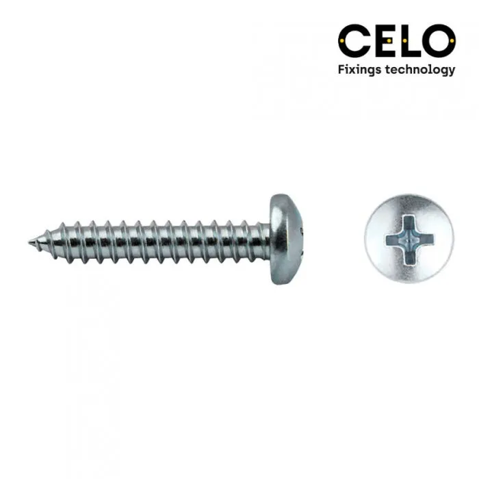 Caja 500 Uni. Tornillo Chapa Alomada Philips Din/Ref 7981 3,9X16 Zincado Celo