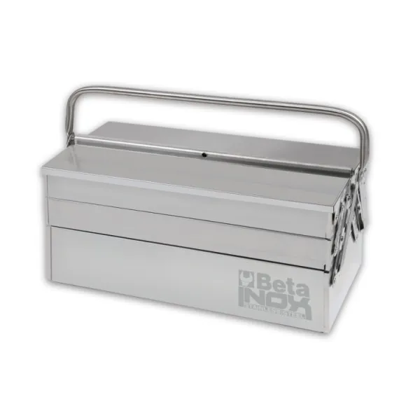 Caja de herramientas de acero inoxidable AISI 304, vacía