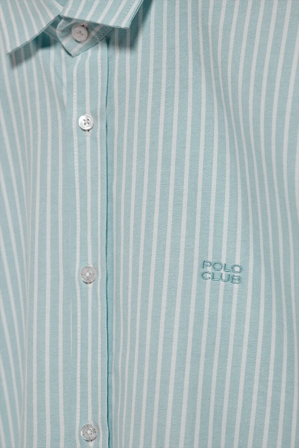 Camisa Columbia de rayas verde con bordado Polo Club