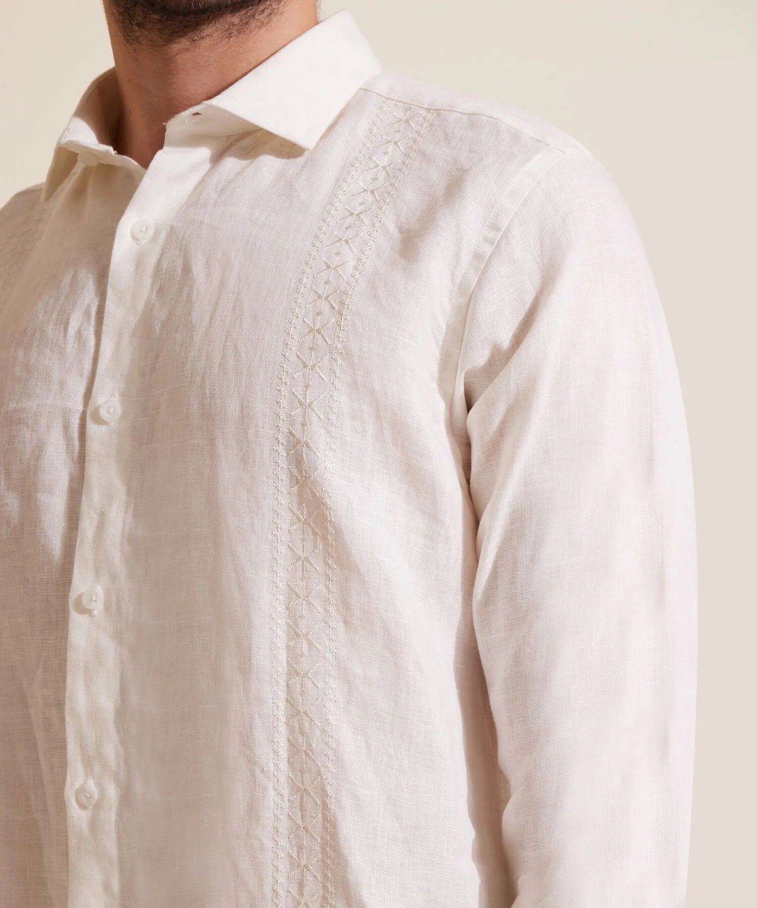 CAMISA GUAYABERA EN LINO