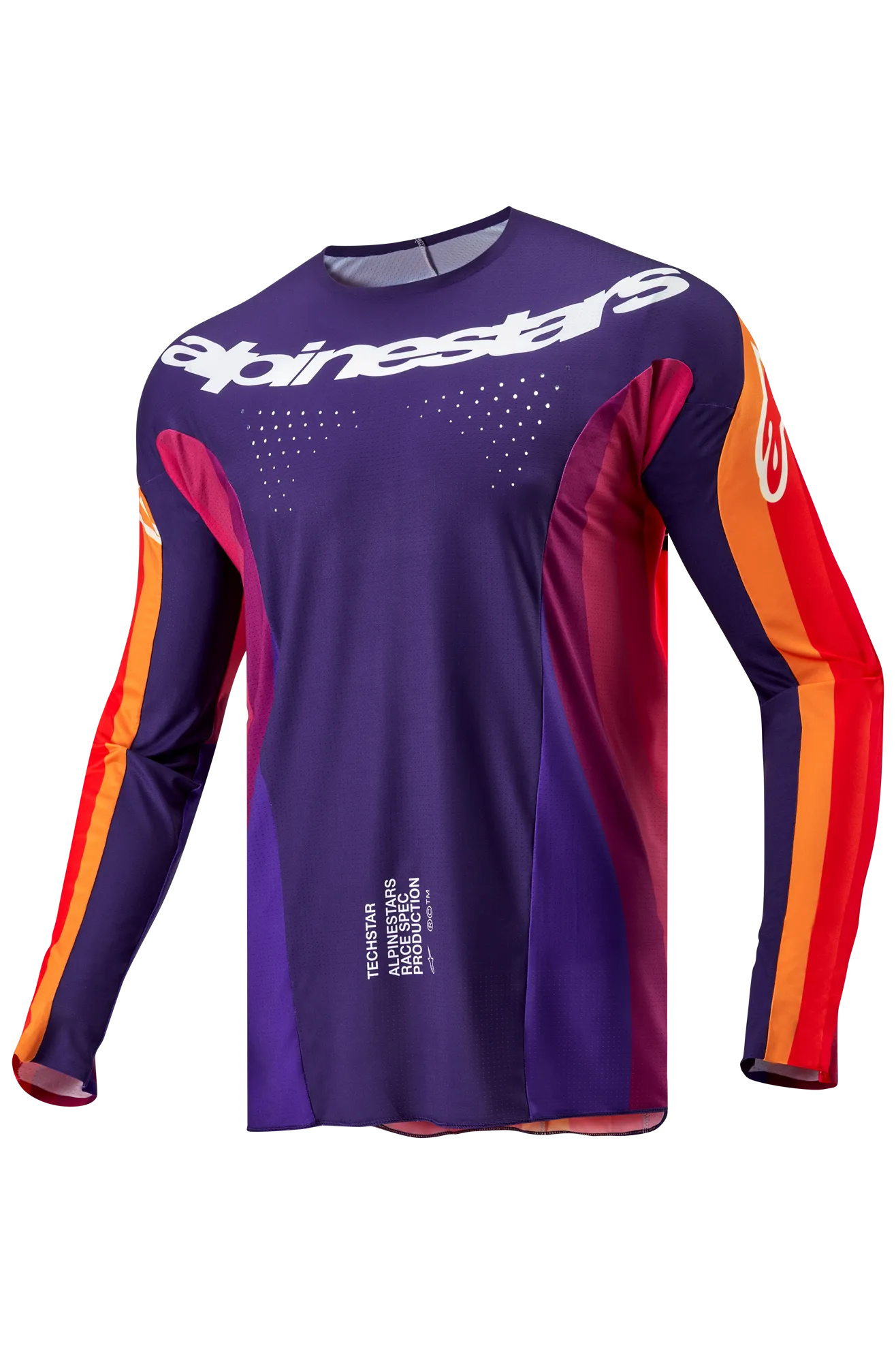 CAMISETA DE CROSS ALPINESTARS TECHSTAR PNEUMA PúRPURANARANJAAZUL PROFUNDO