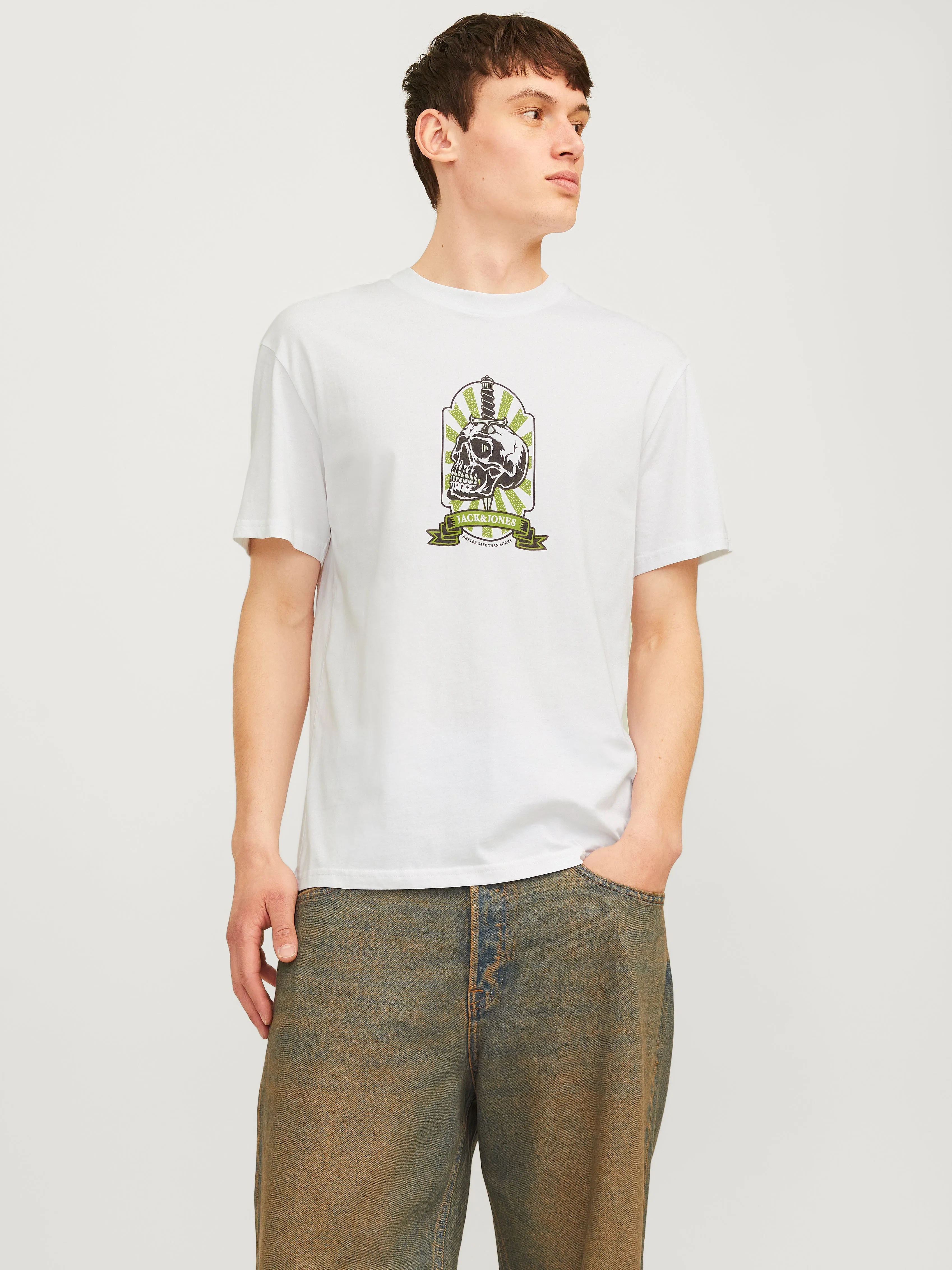 Camiseta Estampado Cuello redondo | Blanco | Jack & Jones®