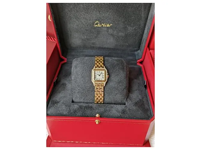 Cartier pantera diamante 18RELOJ K ORO AMARILLO Gold hardware 