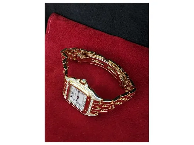Cartier pantera diamante 18RELOJ K ORO AMARILLO Gold hardware 