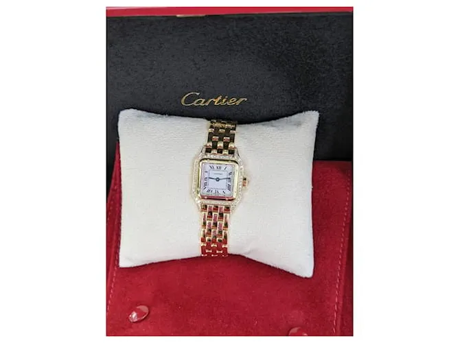 Cartier pantera diamante 18RELOJ K ORO AMARILLO Gold hardware 