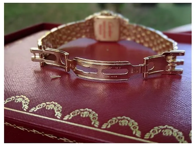 Cartier pantera diamante 18RELOJ K ORO AMARILLO Gold hardware 