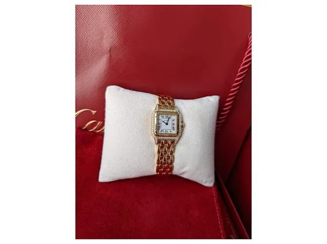 Cartier pantera diamante 18RELOJ K ORO AMARILLO Gold hardware 