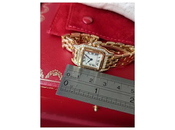 Cartier pantera diamante 18RELOJ K ORO AMARILLO Gold hardware 