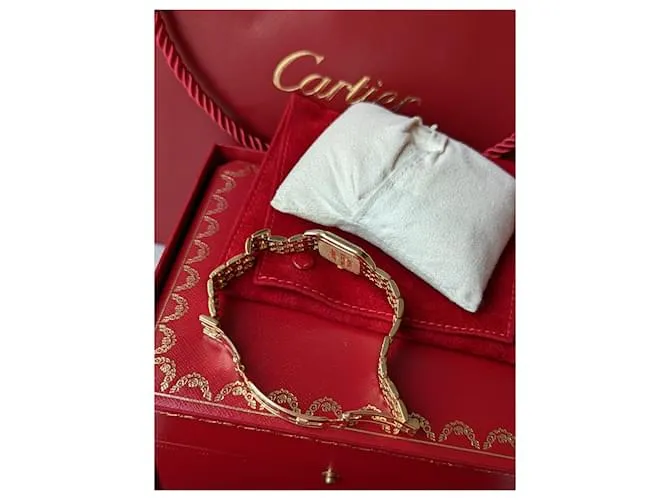 Cartier pantera diamante 18RELOJ K ORO AMARILLO Gold hardware 