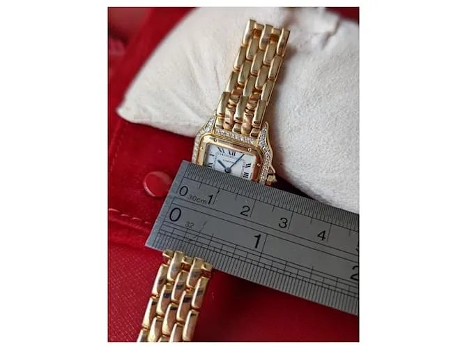 Cartier pantera diamante 18RELOJ K ORO AMARILLO Gold hardware 