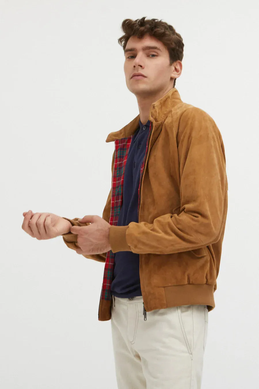 CHAQUETA HARRINGTON G9 SUEDE TOBACCO