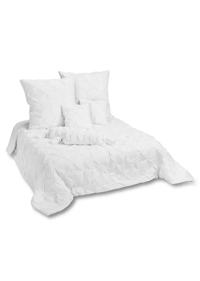 Colcha con espirales Blanco