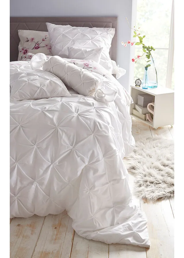 Colcha con espirales Blanco