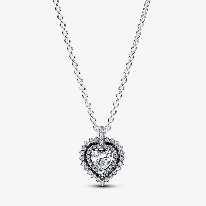COLLAR CORAZóN HALO BRILLANTE 393099C0145