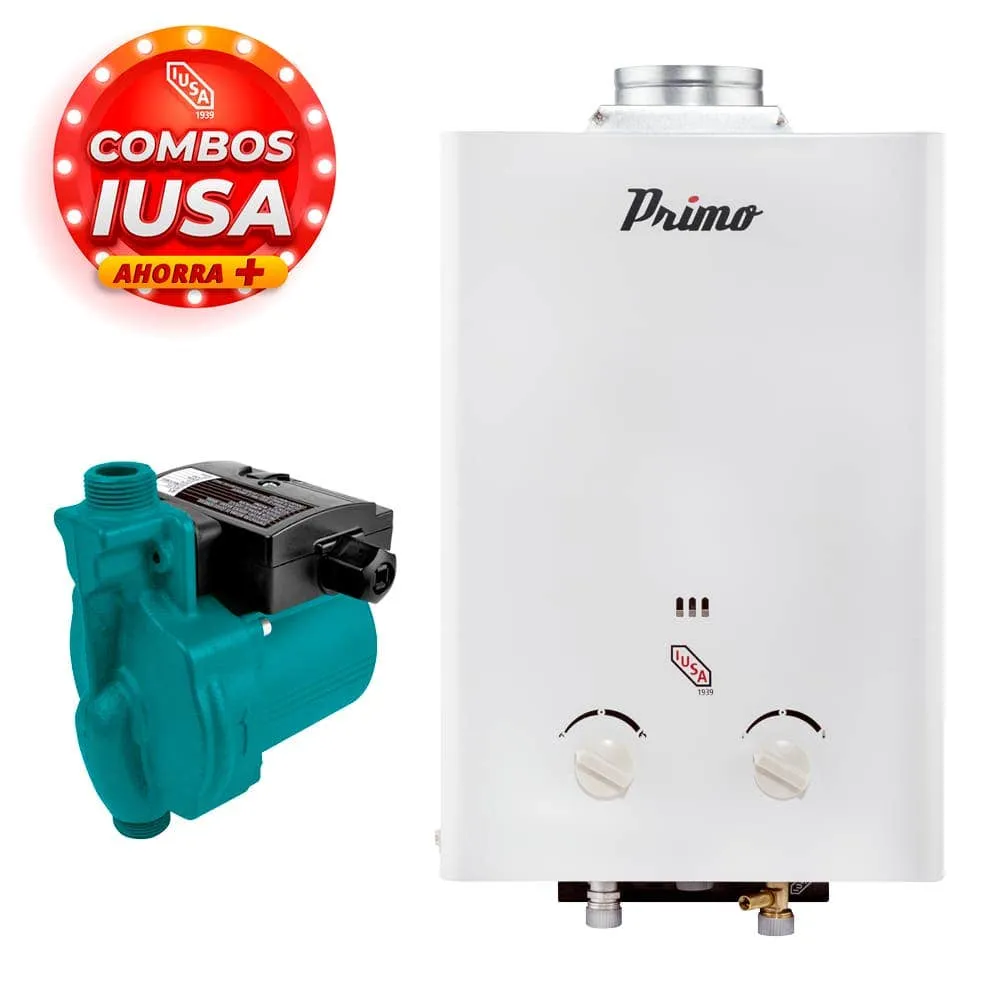 Combo Calentador Instantáneo Gas Lp + Bomba