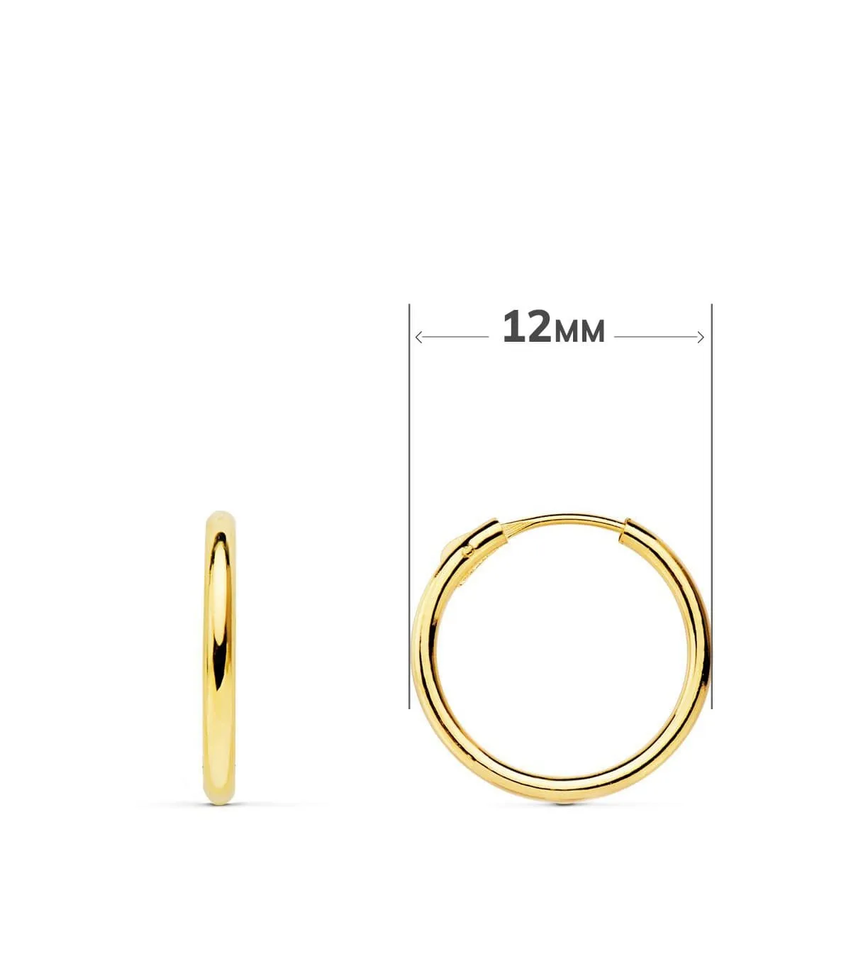 Créoles Coeur Or Jaune 18k