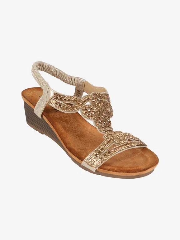 Dame Rose Sandalias joya mujer con cuña