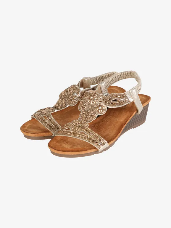 Dame Rose Sandalias joya mujer con cuña