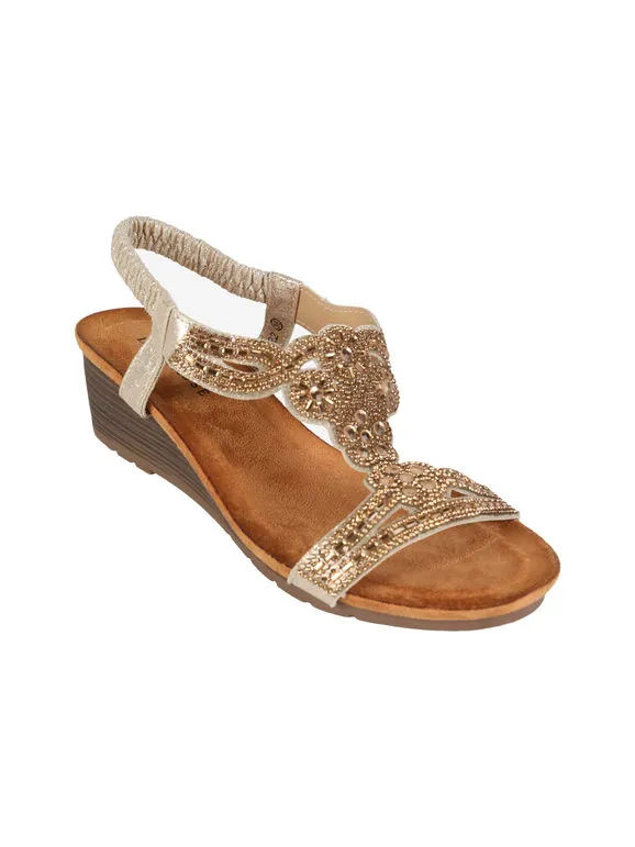 Dame Rose Sandalias joya mujer con cuña