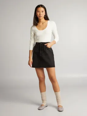 Falda vaquera corta - NEGRO