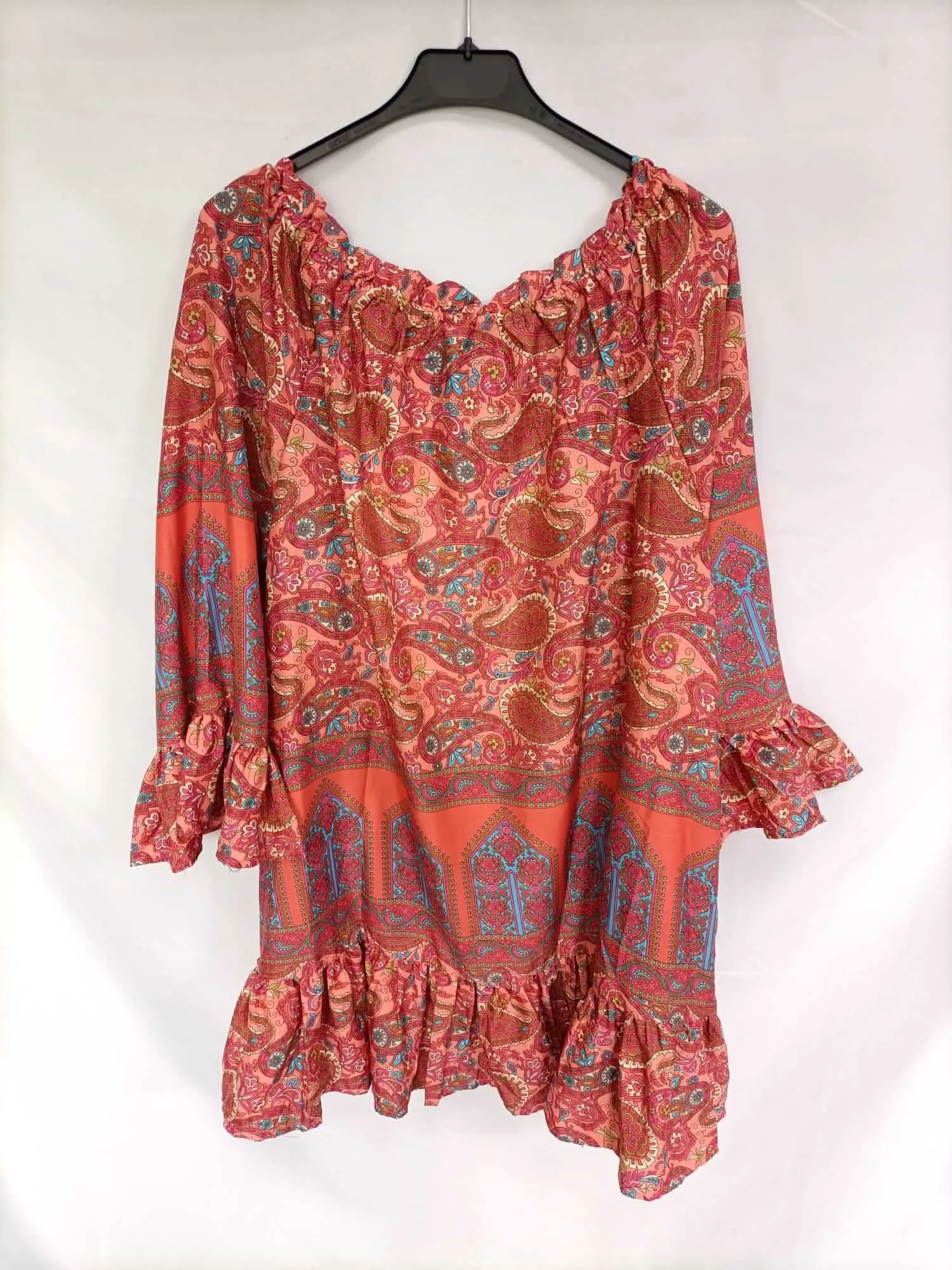 FANELLO (JEUVRE). Vestido burdeos amebas Tu (l/xl)
