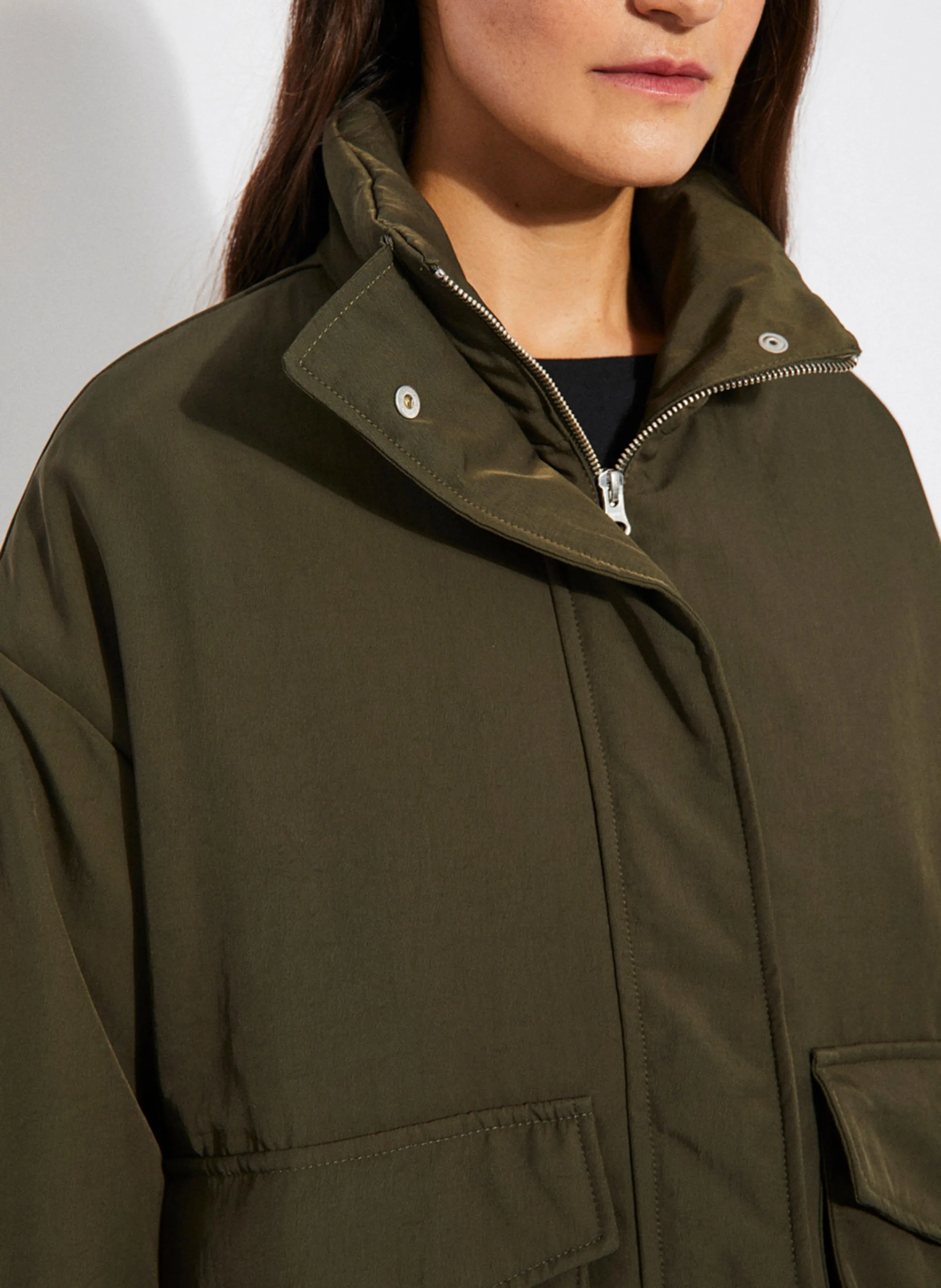 HARDIN  CHAQUETA OVERSIZE DE FIBRAS RECICLADAS EN VERDE