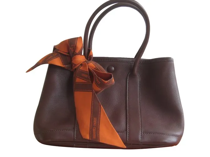 Hermès mini fiesta en el jardín Chocolate 