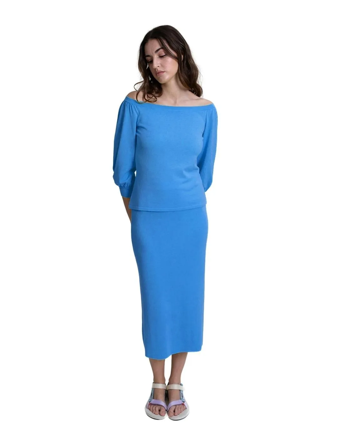 Jersey azul de alta calidad para mujer by Pisonero
