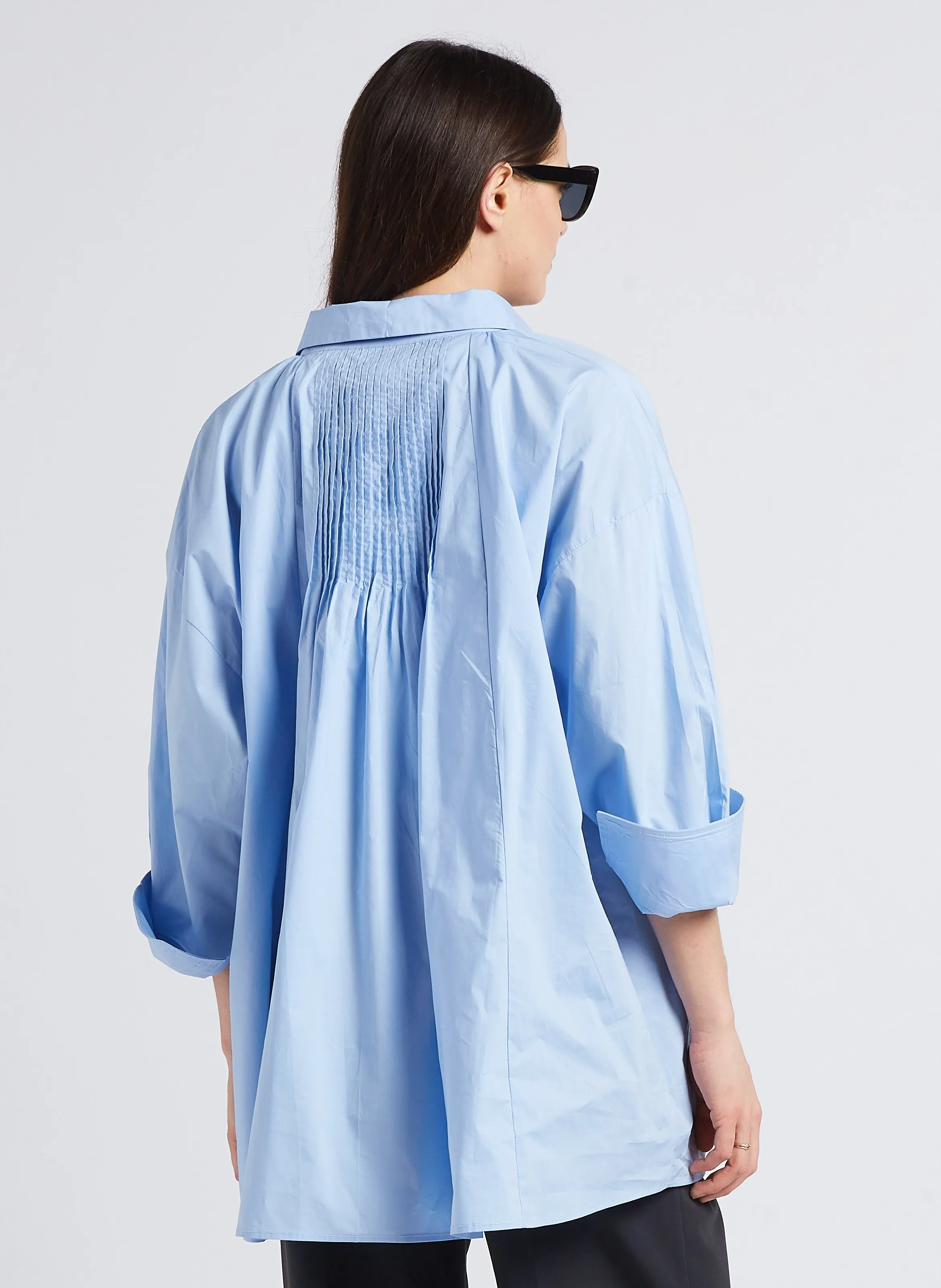 KARL MARC JOHN RISE  VESTIDO CAMISERO HOLGADO DE ALGODóN EN AZUL