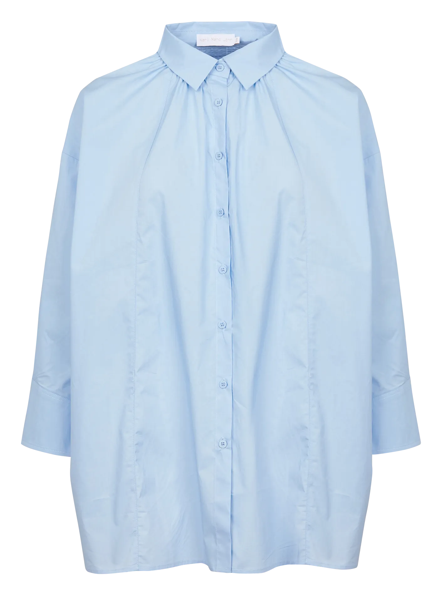 KARL MARC JOHN RISE  VESTIDO CAMISERO HOLGADO DE ALGODóN EN AZUL