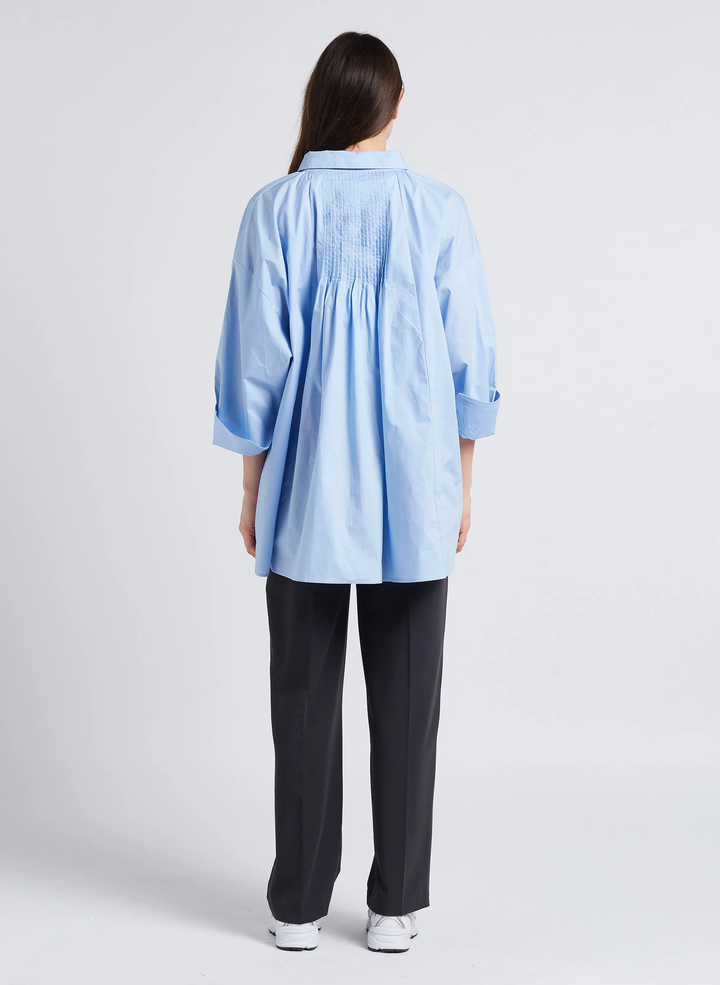 KARL MARC JOHN RISE  VESTIDO CAMISERO HOLGADO DE ALGODóN EN AZUL