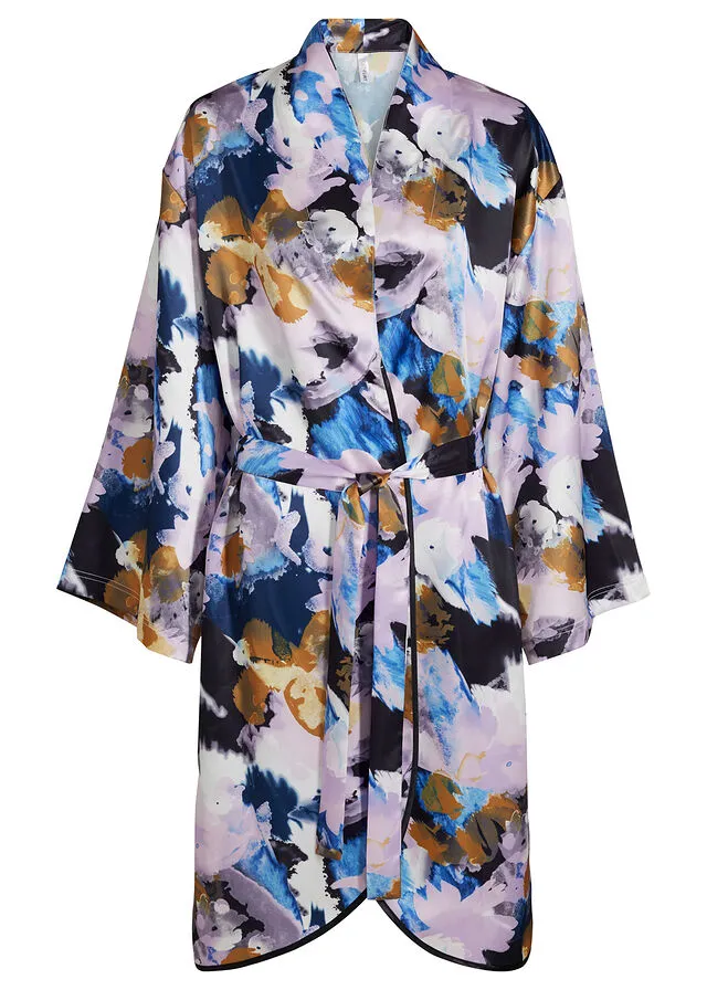 KIMONO LILA CLARONEGRO ESTAMPADO
