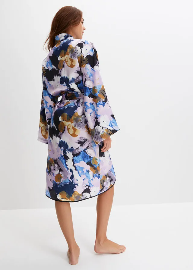 KIMONO LILA CLARONEGRO ESTAMPADO