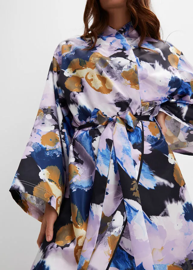 KIMONO LILA CLARONEGRO ESTAMPADO