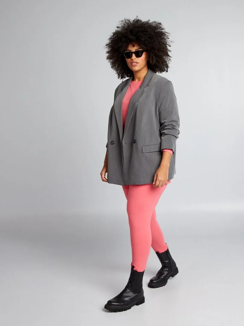 LEGGING DE PUNTO LISO  ROSA