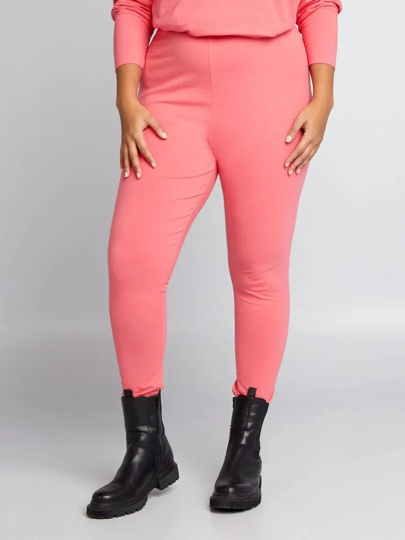 LEGGING DE PUNTO LISO  ROSA