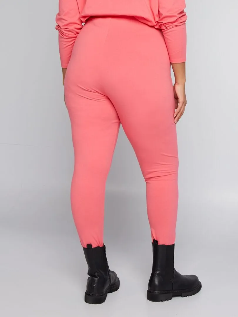 LEGGING DE PUNTO LISO  ROSA