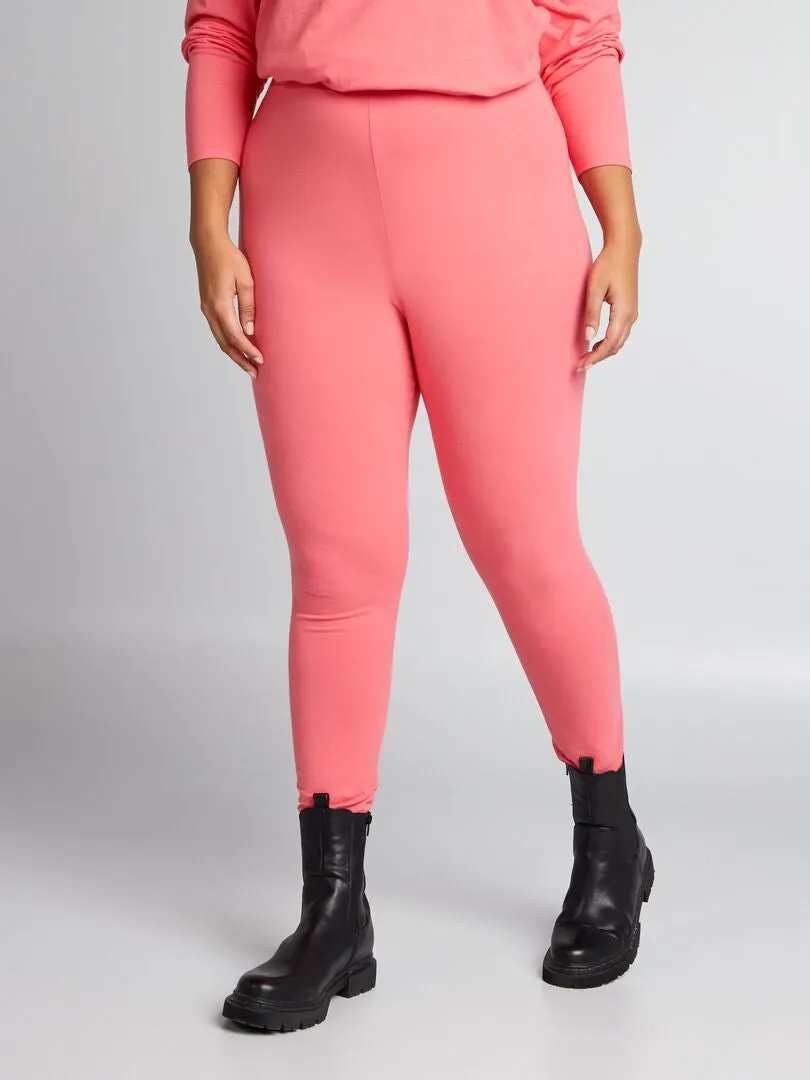LEGGING DE PUNTO LISO  ROSA