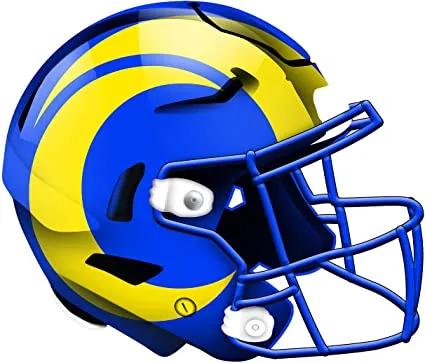 Letrero Madera Authentic Helmet Rams