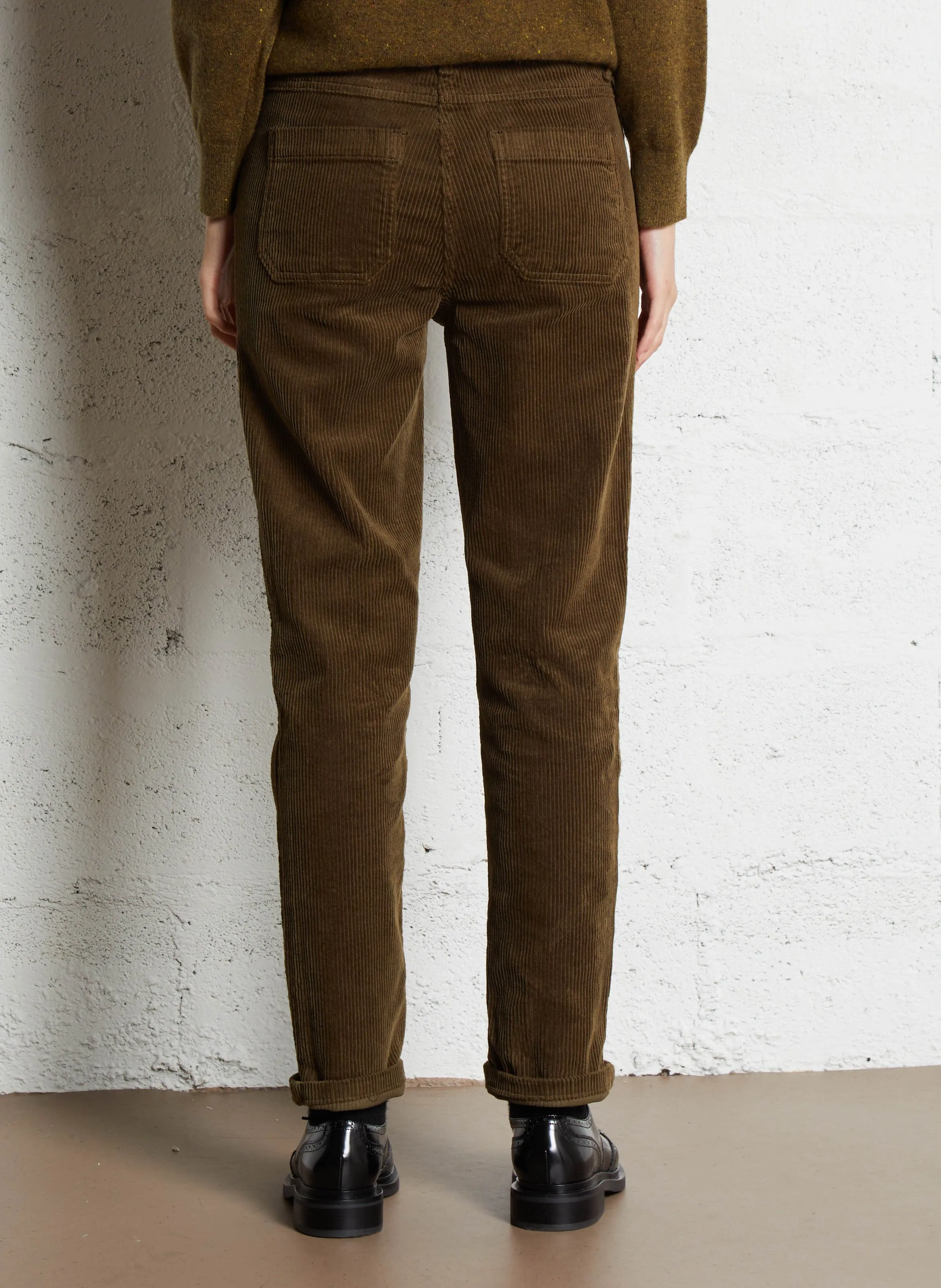 MAISON 123 NALLA  PANTALóN CHINO DE MEZCLA DE ALGODóN EN CAQUI